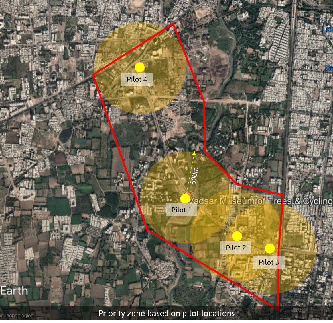 Project locations and priority zone delineation