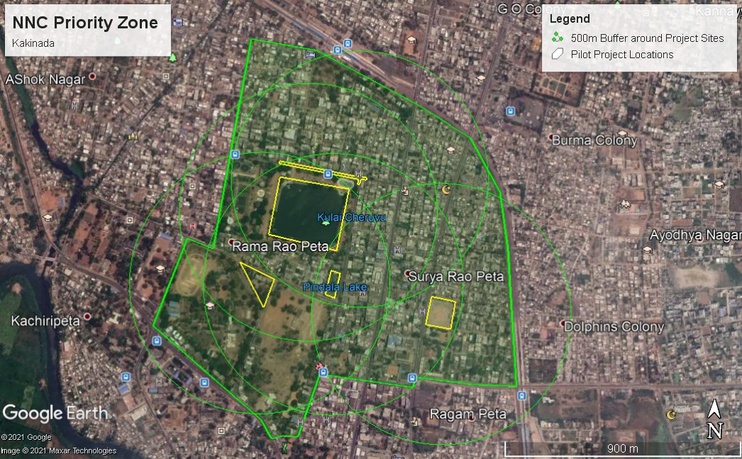 Project locations and priority zone delineation
